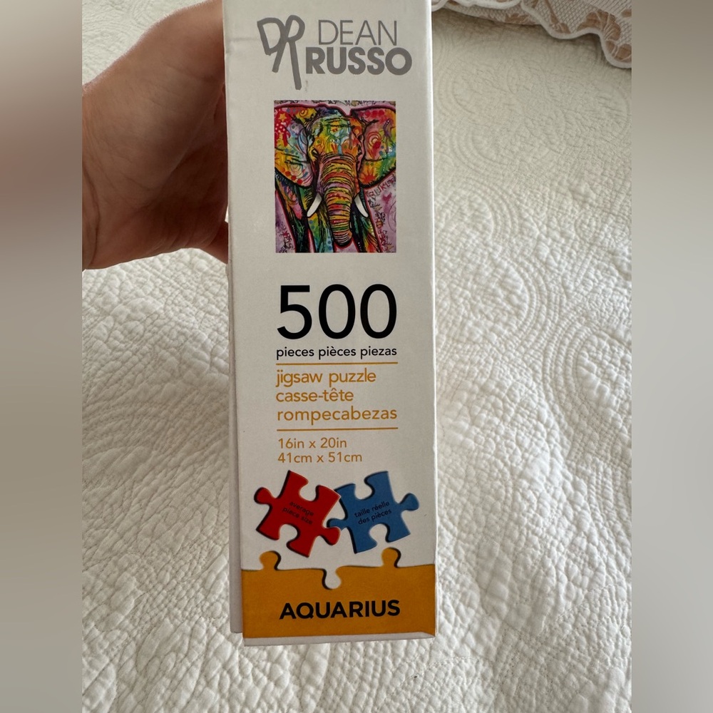 NWOT Aquarius Colorful Elephant Jigsaw Puzzle 🦋 - Picture 5 of 6